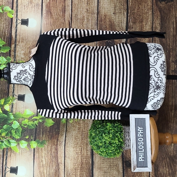 Philosophy Republic Clothing Black & White Striped Knit Top - Picture 6 of 10